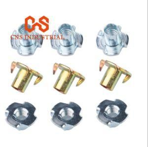Carbon Steel Galvanized Four Claw T-Nuts with Pronge M4-M10