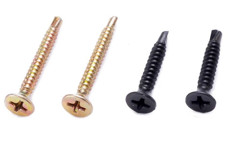 Black Phosphated Finish Zinc Plated Steel Phillips Drive Bugle Head Drill Point Self Tapping Drywall Screws