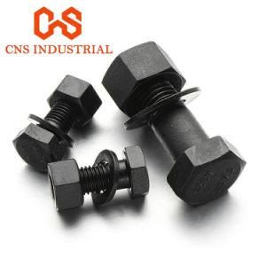 Grade 8.8 Black Oxide Hex Bolt with Hex Nut and Flat Washer