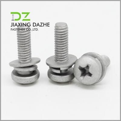Machine Screw Cross Recessed Pan Head Sems Screws with Two Washers