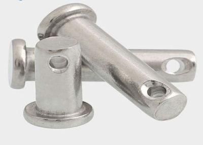 Stainless Steel 304 Pin Shaft Flat Head Cylindrical Pin with Hole Locating Pin Fixing Pin M5 M6 M8
