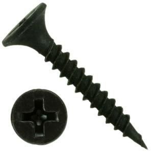 #6*1-1/8 Philips Bugle Head Fine Coarse Thread Harden Black Grey Phospated Drywall Screw,