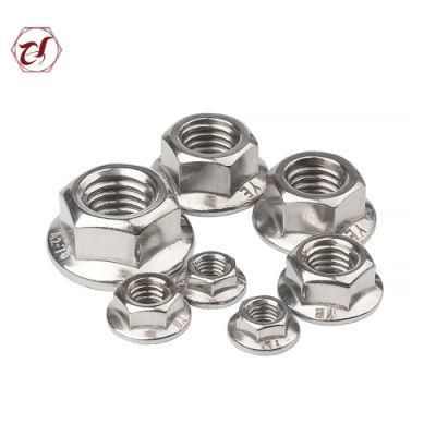 Common Bolt DIN6923 Stainless Steel Flange Serrated Nut