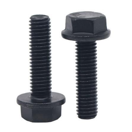 Black DIN6921 Hexagon Flange Head Bolt with/Without Serration, Hex Flange Bolt