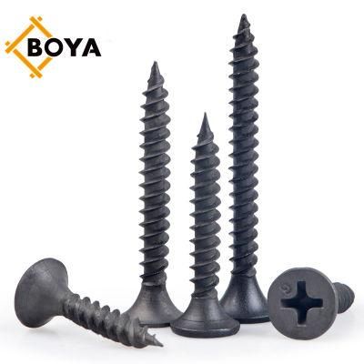 Coarse Thread Drywall Screw/Black Phosphate Gypsum Drywall Screw for Wood/ Carbon Steel Black Phosphate Drywall Screw