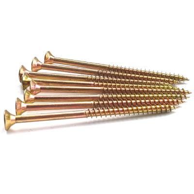 Half Thread Countersunk Head Chipboard Screw Yellow Zinc Eco-Friendly Nails