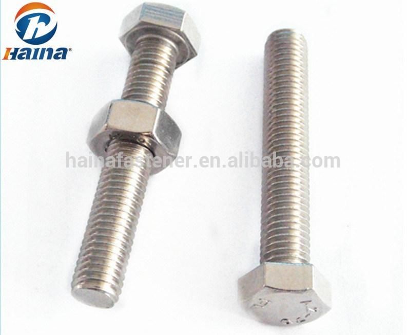 DIN933 Ss304 Ss316 Hex Head Bolt with Nut and Washer