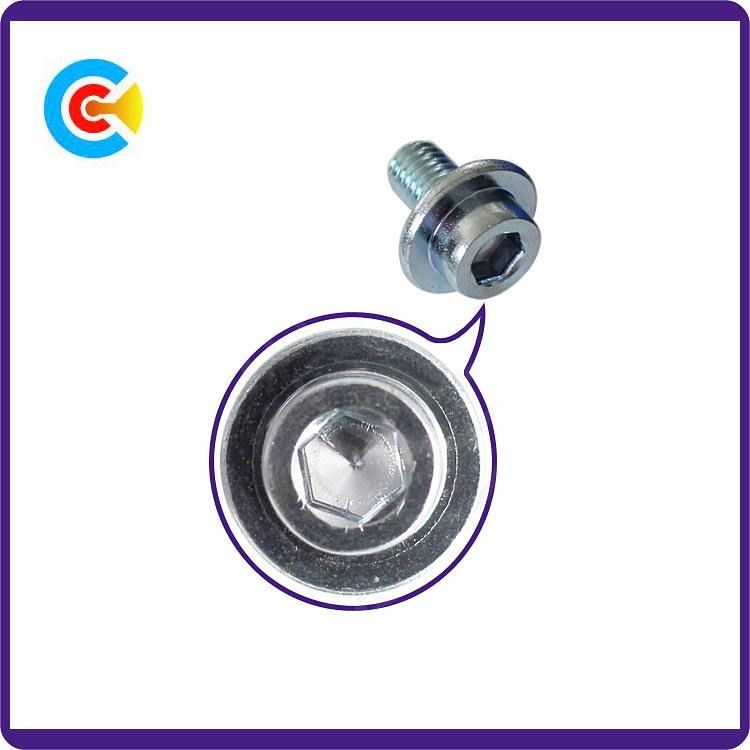 DIN/ANSI/BS/JIS Carbon-Steel/Stainless-Steel Fillister/4.8/8.8/10.9 Galvanized Hexagon Socket Screw for Machinery/Industry