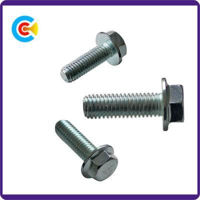 GB/DIN/JIS/ANSI Carbon-Steel/Stainless-Steel 4.8/8.8/10.9 Flange Screw for Bridge Building Railway