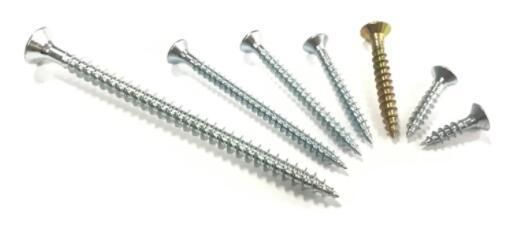 Pozidriv Flat Head Chipboard Screw Double Csk Flat Full Thread C1022 Harden White Zinc Plated 3.5X60mm Chipboard Screw