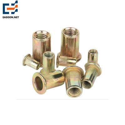 M3 Flat Head Knurled Round Body Blind Rivet Nut ISO13918 SS304 A2 Countersunk Head Plain Body Blind Rivet Nut with Open End