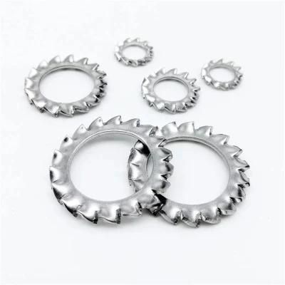 M3 M4 M5 M6 M8 M10 M12 M14 M16 M20 M24 Manganese Steel Internal Toothed External Serrated Shakeproof Gasket Lock Washer