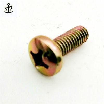 Golden Color Pan Head Machine Screw M2 M3 M4 M5 M6 Factory Manufacture