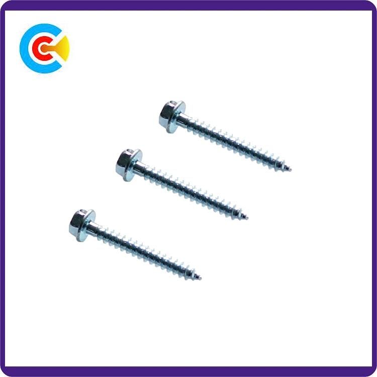 DIN/ANSI/BS/JIS Carbon-Steel/Stainless-Steel Hex Head Self Tapping Screw