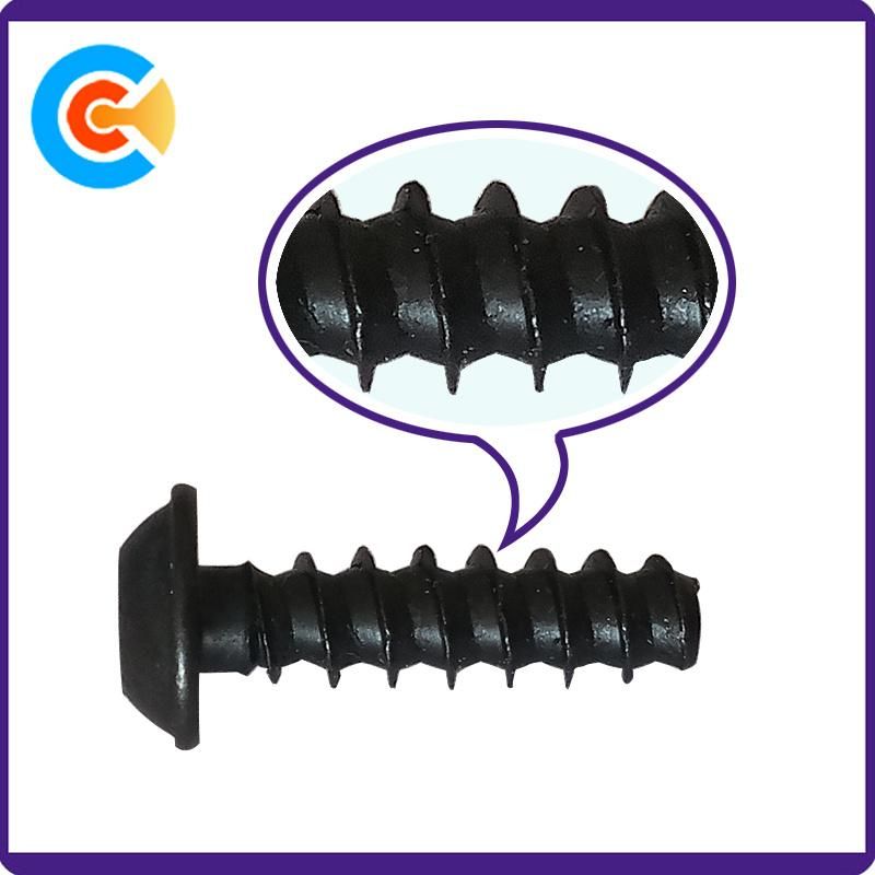 Carbon Steel/4.4/8.8/10.9 Black Zinc Pan Head Tapping Screws with Washer