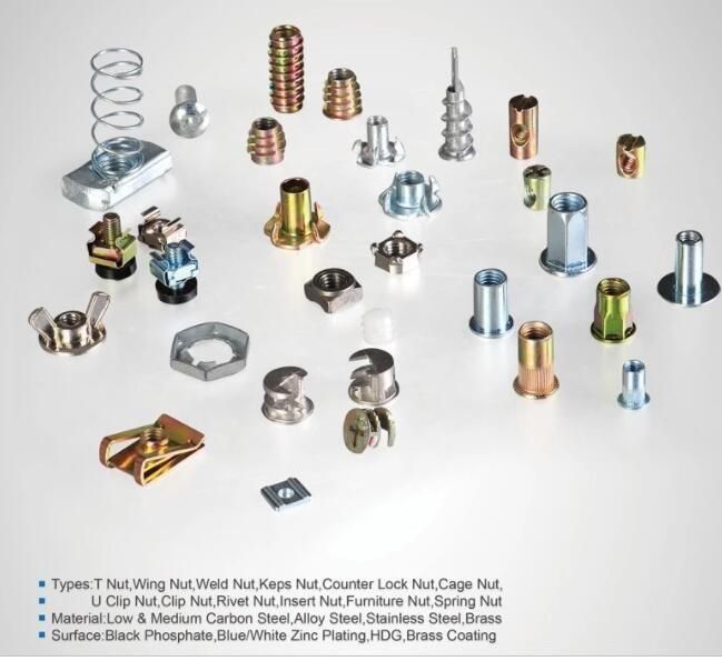 DIN6923 Yellow Plated Hex Flange Cap Serrated Lock Nut