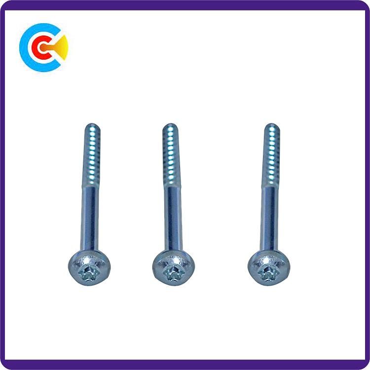GB/DIN/JIS/ANSI Carbon-Steel/Stainless-Steel 4.8/8.8/10.9 Plum Blossom Flat Tail Tapping Screw