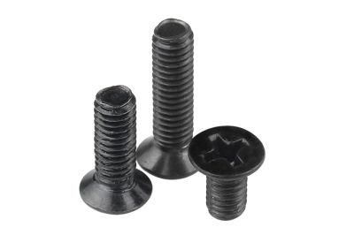 Iron Blackened Cross Flat Head Screw Countersunk Head Bolt