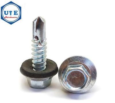 High Quality Galvanized Hex Head Self Tapping Drilling Roofing Screw with Bond Washer Rubber