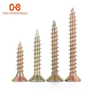Self Tapping Chipboard Screw Yellow Zinc Plated Partical Board Screw