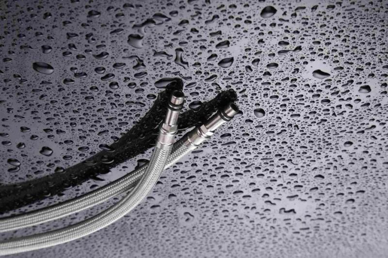 Stainless Steel Water Inlet Single Cold Sink Double Braided Hose