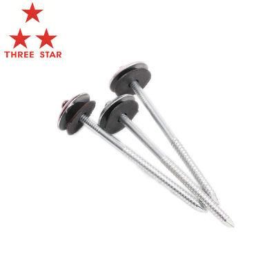 Chinese Factory Supply 2.5 Roofing Nails Galvanized Umbrella Head 25kg spiral Shank Roofing Nails