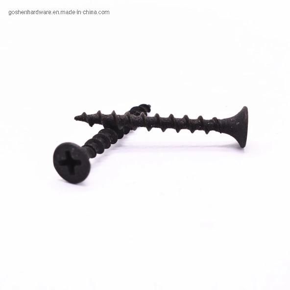 Cross Recessed Countersunk Phillip Black Phosphated Gypsum Dry Wall Screw