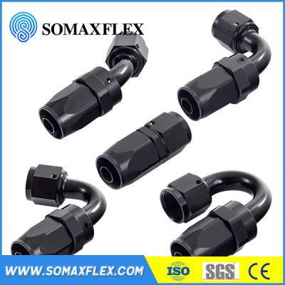 Black 150degree an Type Swivel Hose End An8 Oil Fuel Lines Fittings