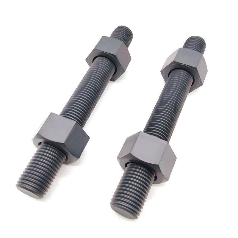 High Strength Black ASTM A193 B7 Stud Bolt with 2h Nut