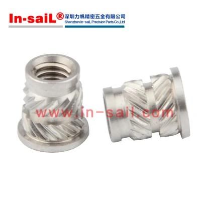 Headed Chevron Threaded Inserts for Weaker Plastics