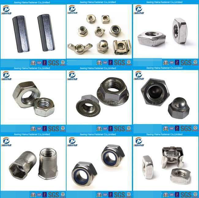 Ss201/304 Stainless Steel DIN562 M4 M5 M6 M8 M10 Square Thin Nuts