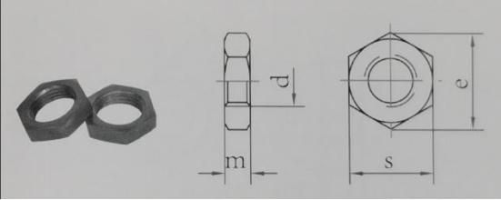 DIN439 Titanium Nut Hexagon Thin Nuts Fastener