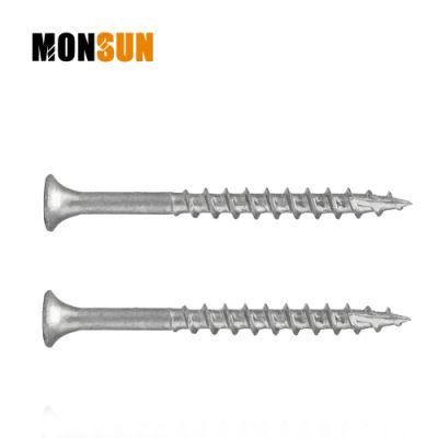 Dacromet Silver Square Drive Bugle Head Cutting Point Wood Screw