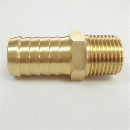 Brass Braided Hose Connector Push-Lock Nipple