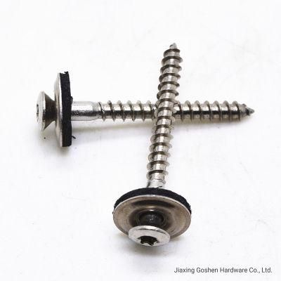 Stainless Steel Inner Plum Semi-Recessed Self-Tapping Screw with EPDM Composite Washer