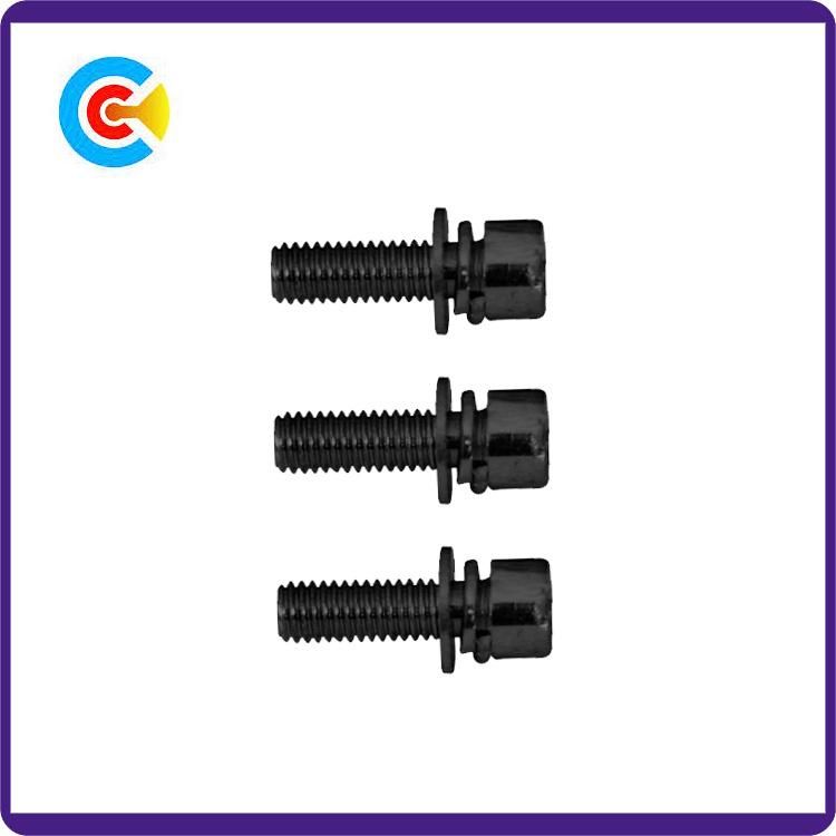 DIN/ANSI/BS/JIS Carbon-Steel/Stainless-Steel Hexagonal Head with Pad Combination Screws