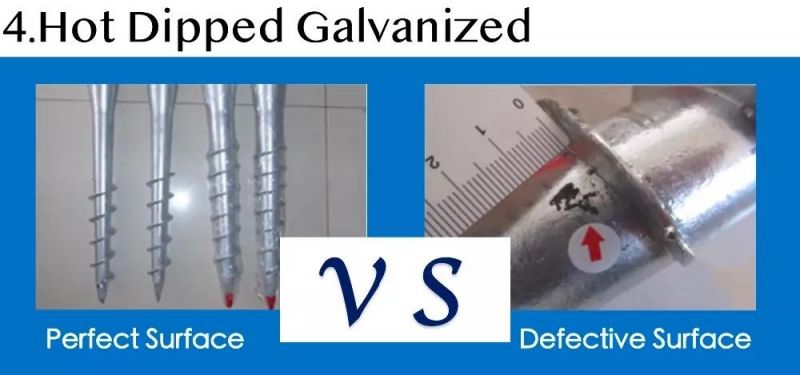 Q235 Hot Dipped Galvanized Ground Screw Post Anchor for Solar Mounting System