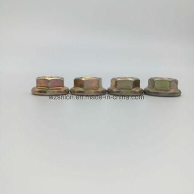 Carbon Steel Zinc Plated Hex Flange Lock Nut Seratted