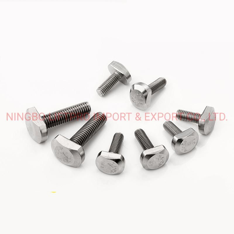 M5 M6 M8 Stainless Steel Bolts for Solar T-Slot T Bolt T Screw Square Head Bolts T-Head Screw Chute T-Bolt