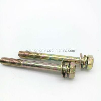 Cross Recessed Hex Bolt with Spring and Plain Washer Assemblies