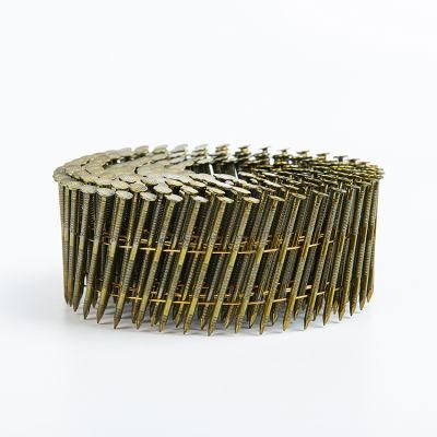 Vinyl Coated Yellow Ring Shank Coil Nails Manufacturer