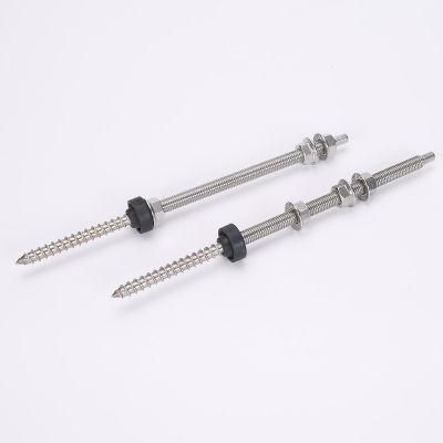 Solar Mounting System Wholesale Stainless Steel Hanger Bolt SS304 316 Double Threaded Solar Hanger Bolt