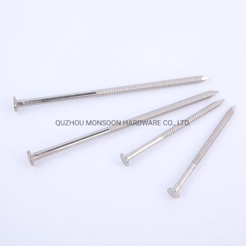 Stainless Steel Flat Checkered Head Long Ring Nails