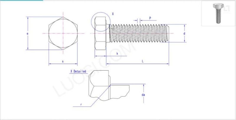 Made in China Stainless Steel A2-70 Hex Bolt SS304 S316 2205 Fasteners/Hex Bolt and Nut /Hex Bolt DIN933 Hex Head Bolt A4-80 Hexagon Bolt