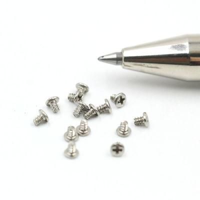 China Carbon Steel Pan Head Phillips M1.4*2 Self Tapping Screw Micro Screws