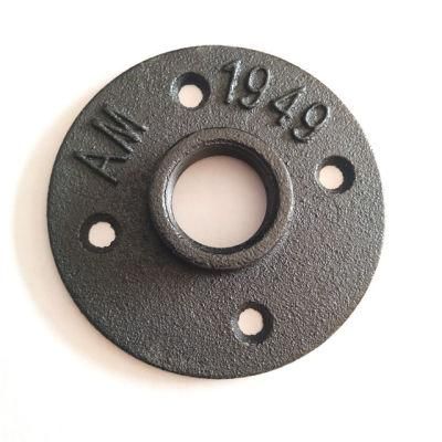 2022 Hot Selling Customized Black Malleable Black Iron Bsp Floor Flange