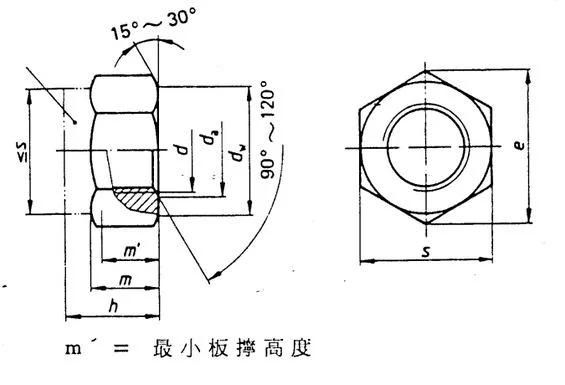 DIN982 Prevailing Torque Type Hexagon Nut with Nonmetallic Insert S|8 with Zinc Plated