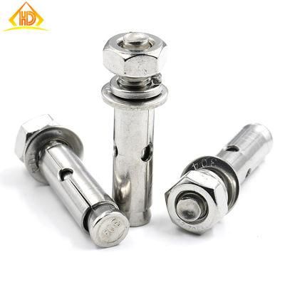 M6 M8 M10 M12 SUS304 316 Brass Carbon Steelscale Knurled Eye Hook Wood Concrete Footpoint Furniture Sleeve Anchor Bolt