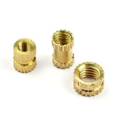 Round Threaded Brass Insert CNC Nuts Blind 8mm Knurled Nut