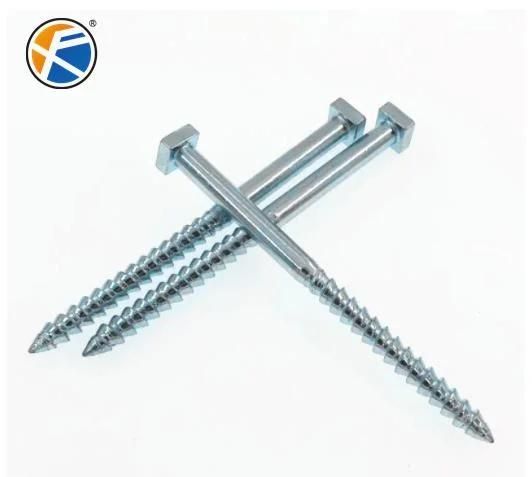China Factory Carbon Steel Zinc Plated Square Head Umbrella Wood Screw
